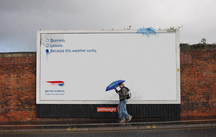 Propaganda em outdoor da british airways