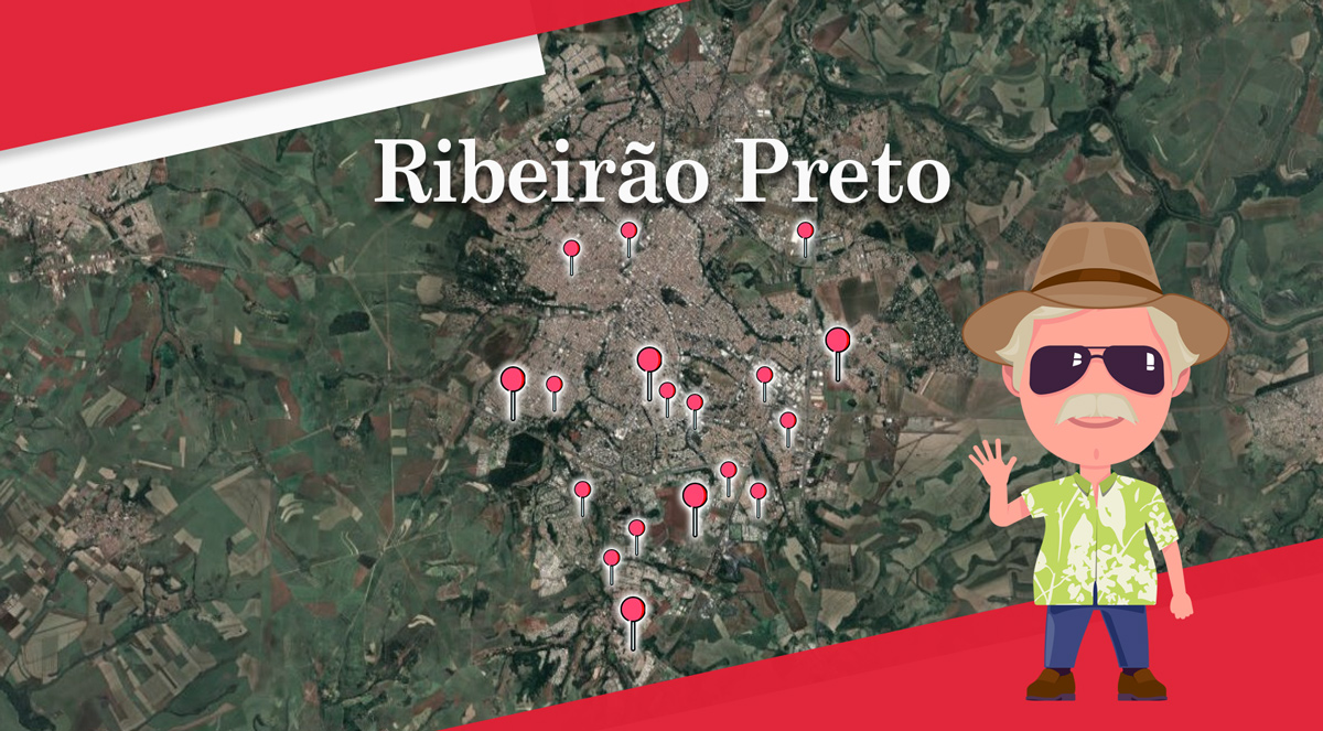 Mapa de Ribeirão Preto visto de cima