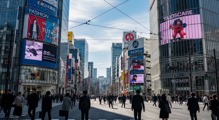 Exemplos de mídia exterior com outdoor em rodovia, mural urbano e painel digital em área comercial, ilustrando quando investir em mídia exterior dentro de uma campanha publicitária focada em marketing local e estratégia de branding. 