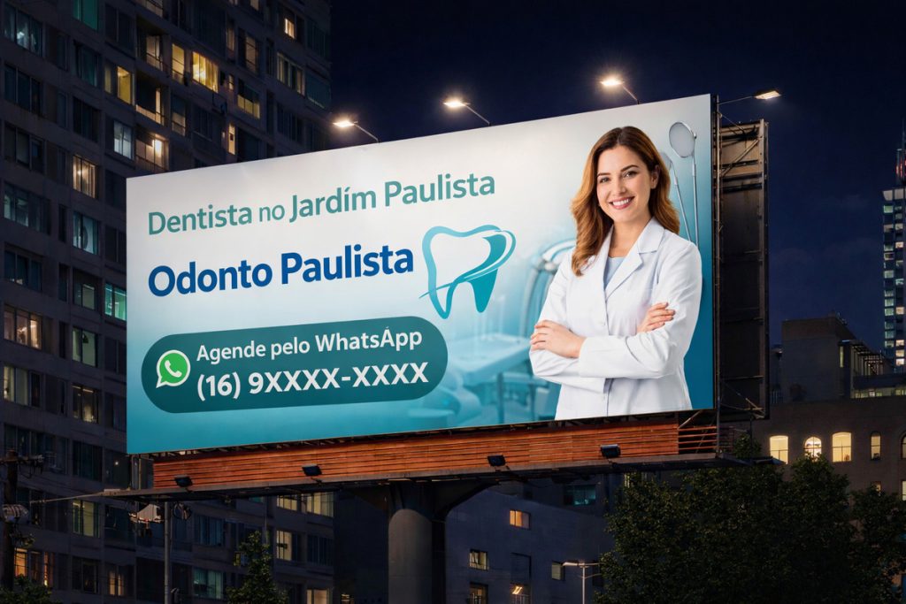 Outdoor para serviço de odontologia em Ribeirão Preto